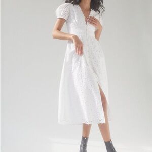 Aritzia Wilfred Jubilee Midi Eyelet Dress